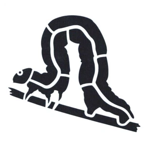 Pochoir la chenille réutilisable réversible. Stencil cartepillar reusable - Imagen 1 de 1