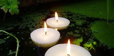 10 BIG 8cm Large Floating White Wax Candle 5-6 burn hour wedding party bowl pool - Image 1 of 4