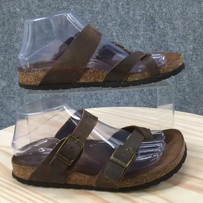 White Mountain Sandals Womens 7 M Gracie Slide Flats Footbeds Brown Slip On - Image 1 of 4