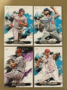 ⚾️LOTE ESTRELLA 4 TARJETAS TOPPS INCEPTION 2021: Soto, Kershaw, Scherzer & Strasburg - Imagen 1 de 2