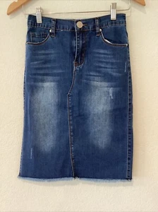 Inherit Clothing Company Girls Lola Denim Midi Skirt 14/16 NWT - Picture 1 of 4