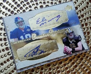 DREW BREES ELI MANNING 2007 UD PREMIER/PREMIER PAIRINGS AUTOS # 10/25= EBAY 1/1!