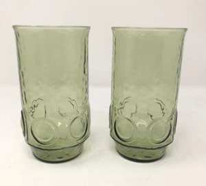 2er Set Anchor Hocking Heritage Hill Becher Avocado Grün Eistee Highball - Bild 1 von 8