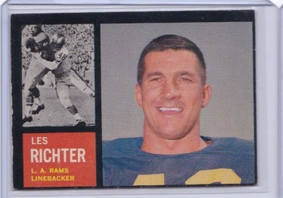 Les Richter 1962 Topps Card #86 Los Angeles Rams HOF ID10 - Image 1 of 2