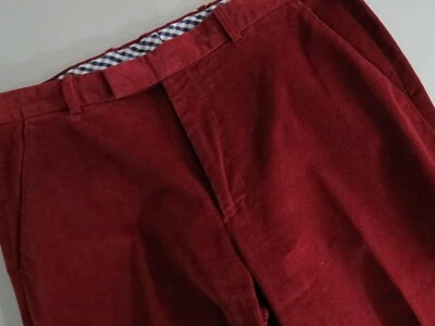 Mint ETRO Italy cotton lycra blend blood red corduroy dress pants 38-32 - Image 1 of 4