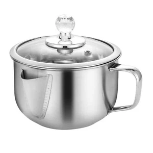 Fat Separator Stainless Steel Gravy Oil Grease Soup Strainer Bowl - Picture 1 of 12