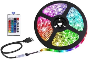 Tira de luces LED USB NA, 16 colores de luz RGB 5050, control remoto infrarrojo de 24 teclas - Imagen 1 de 9