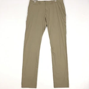 J.Crew Tech Pants Men’s 33x34 Khaki Beige 484 Slim Fit Preppy Golf AW005 NWT - Picture 1 of 13