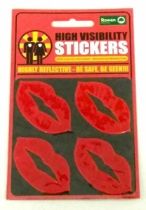 Wheelie Bin Hi Visibility Stickers Smiley Faces and Red Lips Children Safety - Picture 1 of 8
