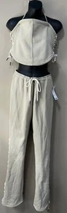 Urban Outfitters Out From Under Top & Bottom Sweats Women’s Size Medium Beige - Picture 1 of 15