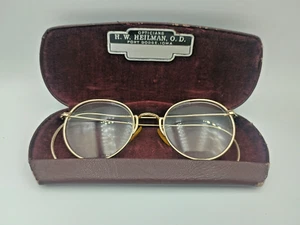 Fulvue Wired Rimmed 1/10-12KGF Gold Filled Spectacles with Case - Picture 1 of 6