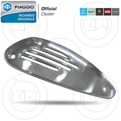 PARACALORE MARMITTA CROMATA ORIGINALE PIAGGIO VESPA GTV 4T NAVY 125 2008-2008 - Immagine 1 di 3