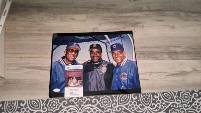 Barry Bonds Fergie Jenkins Billy Williams Chicago Cubs Signed 11x14 Photo JSA - Image 1 of 4