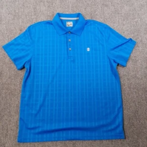 Izod Golfshirt Herren L blau Polo Performance Grid Preppy Activewear Athleisure - Bild 1 von 8