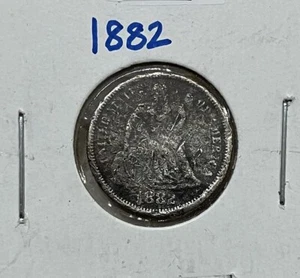 1882 *P* SEATED LIBERTY DIME***NICE *** FREE SHIPPING! - Picture 1 of 2