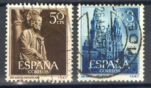 ESPAÑA - AÑO 1954 - EDIFIL 1130/31 - AÑO SANTO COMPOSTELANO - USADOS - Imagen 1 de 2