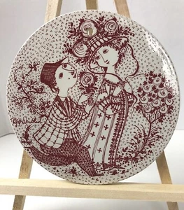 Bjorn Wiinblad Vintage June Courtship Calendar Plaque, Juni, "Roser", Denmark - Picture 1 of 9