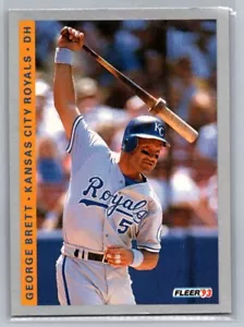 1993 Fleer Fruit of the Loom #7 George Brett - Foto 1 di 2