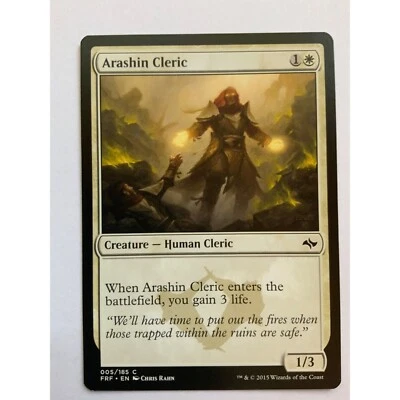 MTG Magic The Gathering Arashin Cleric FRF 005/185 White Fate Reforged - Image 1 of 2