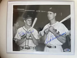 Foto Ted Williams & Stan Musial doppia firma All Star autografata 8x10 PSA LOA - Foto 1 di 11