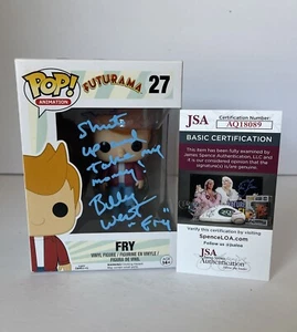 Funko Pop 27 autografiado por Billy West Fry Futurama certificado de autenticidad JSA 1 - Imagen 1 de 9