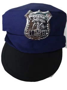 CAPPELLO COSTUME POLIZIA POLIZIOTTO POLIZIOTTO UFFICIALE GIOCO DI RUOLO vestito LEO NUOVO blu - Foto 1 di 4