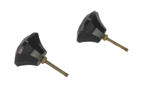 Dark Purple Cut Glass Dresser Drawer Knob Cabinet knob Decorative (Pair) i24-279 - Picture 1 of 8