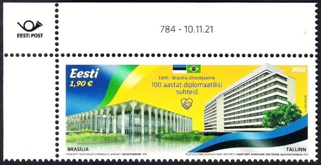 Estonia 2021 (23) Estonia - Brazil - 100 Years of Diplomatic Relations - Image 1 of 1