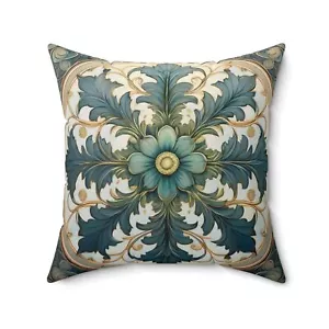 Vintage Art Nouveau Floral Pattern Pillow Home Décor Cushion Accent Throw Pillow - Picture 1 of 13