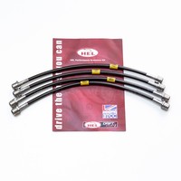 Pro Braking PBR1404-WHT-GOL Rear Braided Brake Line White Hose & Stainless Gold Banjos Pro Braking PBR1404-WHT-GOL Rear Braided Brake Line White Hose & Stainless Gold Banjos