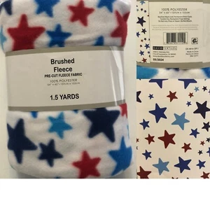 NUEVO Tela polar cepillada Americana Stars 1,5 yardas nuevo en paquete 54x60 (2 disponibles) - Imagen 1 de 9