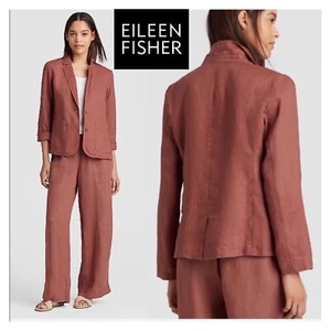 NUEVO Blazers de lino afilado Eileen Fisher Ruset talla XL - Imagen 1 de 10