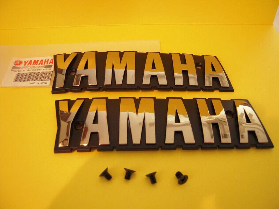 Emblemas del tanque de combustible Yamaha XS1100, XJ1100 más tornillos NUEVO (OEM)***** Foto 1 de 1