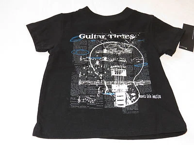 Camiseta Niño Bebé Kenneth Cole Reaction 24M MO Meses NUEVA Guitarra Negra Tiempos Foto 1 de 2