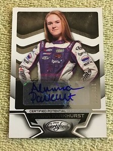 2016 Panini Certfied AHNNA PARKHURST  #23 K&N Silver Autograph #/299 Late Model