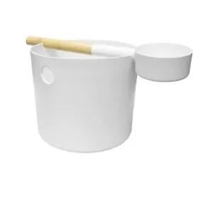 Kolo Sauna Design-Kübel-Set - Aluminium weiss - Bild 1 von 3