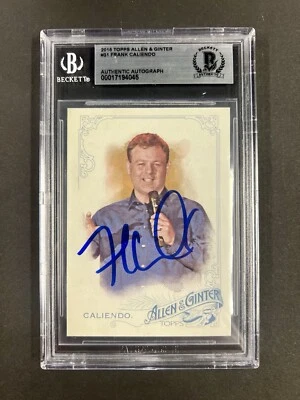 2015 TOPPS ALLEN & GINTER #31 FRANK CALIENDO AUTO BCG - Image 1 of 2