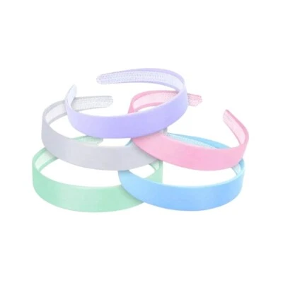 2.5cm  (1") Pastel Satin Covered Alice Band Hair Headband Bridal Bridesmaid - Image 1 of 2