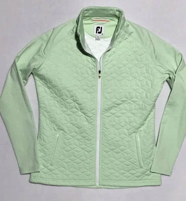 FootJoy FJ Golf Performance Full Zip Jacket Women’s S Lime Green Hybrid Stretch - Image 1 of 4