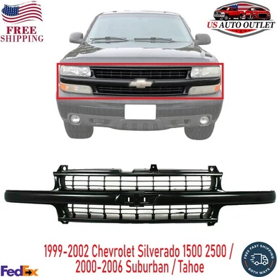 Front Grille Cross Bar Insert For 1999-2002 Silverado /2000-2006 Tahoe 1500 2500 - Image 1 of 4