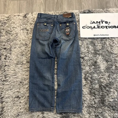 Jeans jeans masculino vintage anos 90 Coogi Austrália azul bordado Y2K tamanho 34x30 HTF - Imagem 1 de 4
