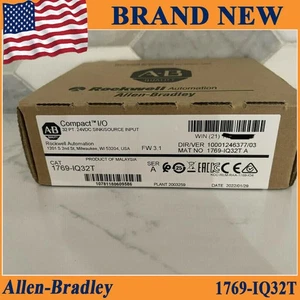 1 pieza Nuevo NUEVO AB 1769-IQ32T Compacto E/S 32Pt 24VDC Módulo de Entrada 1769IQ32T - Imagen 1 de 11
