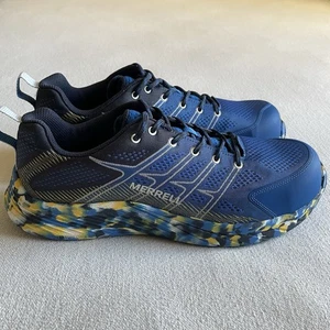 Merrell Moab Flight Men Size 11.5 Carbon Fiber Industrial Shoe Blue Camo - Picture 1 of 10