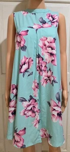 Neu mit Etikett rosa Lilie Zeltkleid mintgrün/geblümt ärmellos Pullover Gr. S gefüttert - Bild 1 von 8