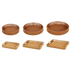 Rattan Korb Aufbewahrung Korb Home Decor Serviergeschirr Ornament Zum Selbermachen Handwerk Handgewebt - Bild 1 von 41