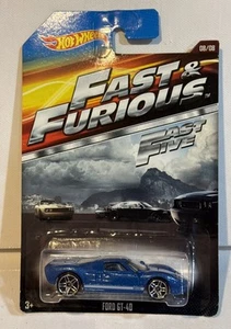 Coche fundido a presión azul Ford GT-40 Fast And Furious Fast Five Hot Wheels nuevo 2014 - Imagen 1 de 4