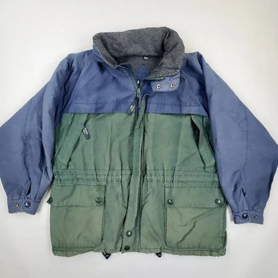 Vtg 90s Trader Bay Mens Colorblock Full Zip Jacket Sz L Parka Windbreaker - Image 1 of 4