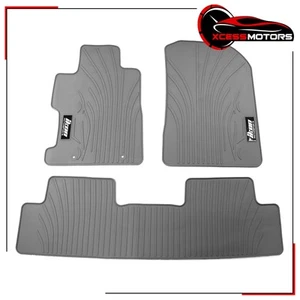 Fits 06-11 Honda Civic Gray Floor Mats Custom Fit Latex Rubber Carpets Protector - Picture 1 of 11
