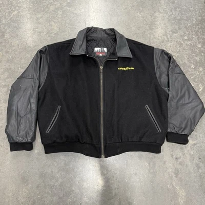 RARA Chaqueta de Bombardero Goodyear Oficial Racing NASCAR Letterman Para Hombre’s 2XL Foto 1 de 4