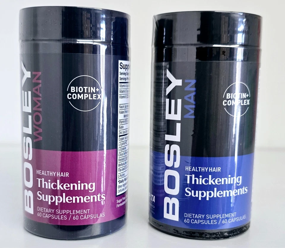 BOSLEY Biotin Complex Thickening Supplement For Men & Women 60 Capsules - Image 1 of 1